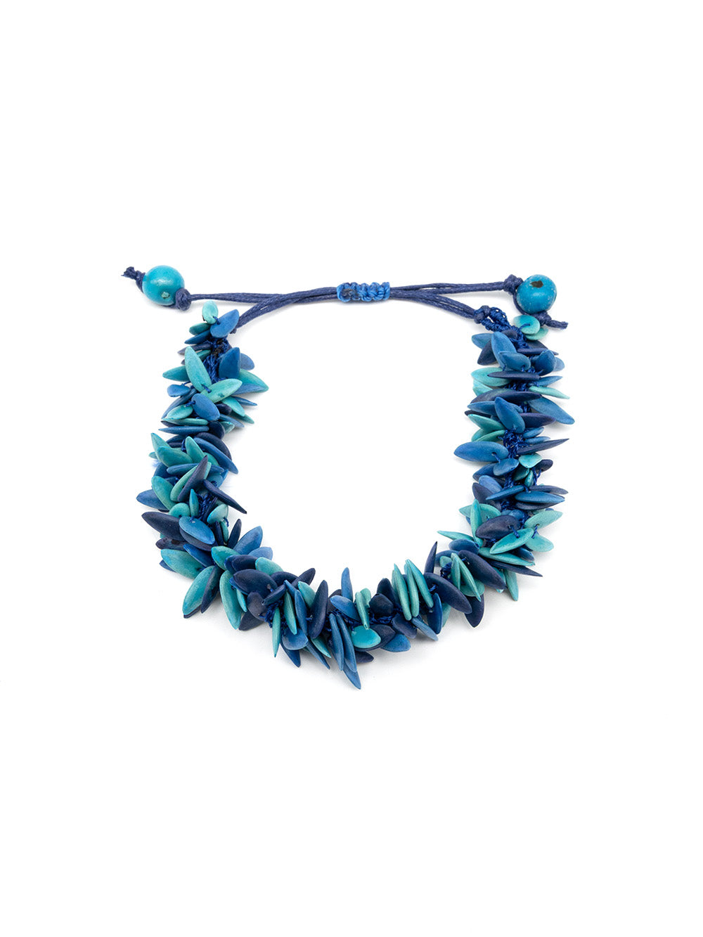 Trenzapu bracelet blue - Melon seeds - La Tagua
