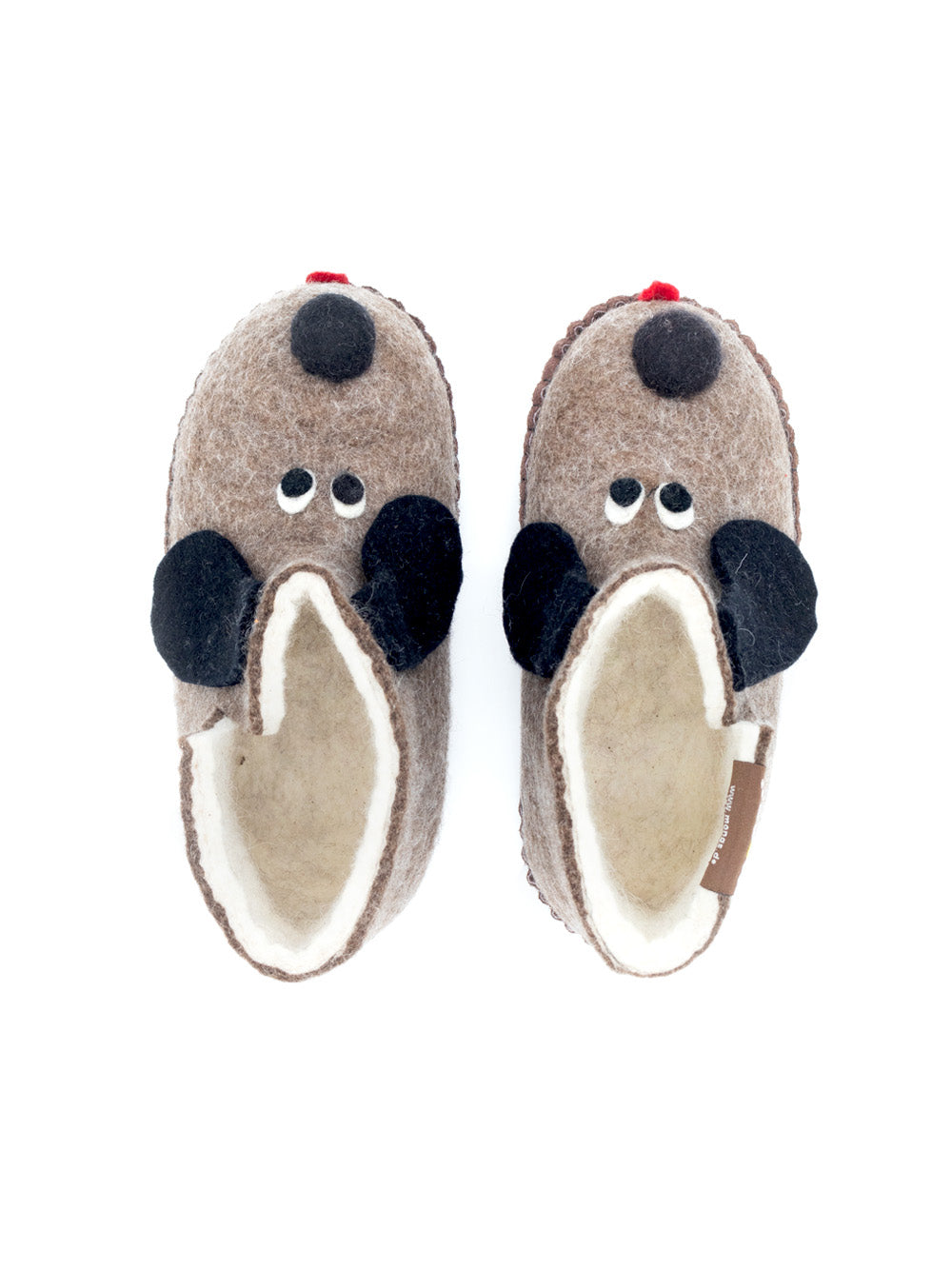 Mini mongs Perro marrón - Zapatillas de casa para niños