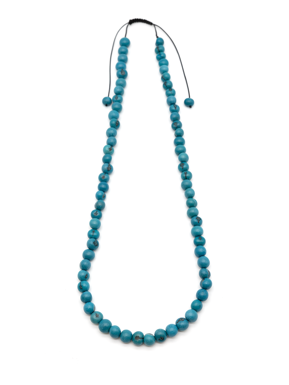 Collar Azai azul - de las semillas de palma Azai de La Tagua