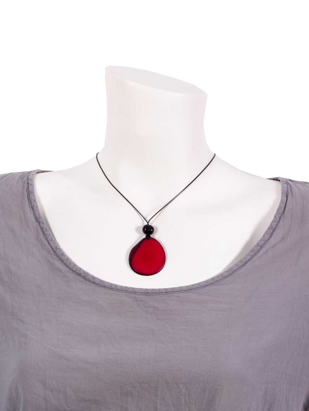 Halskette Laurate Rot - La Tagua Nuss