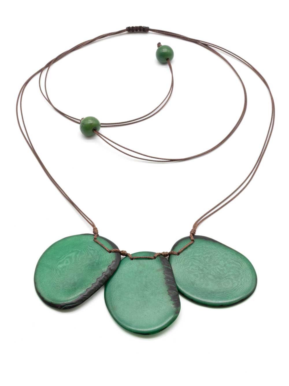Collar Celi esmeralda - Nuez de Tagua