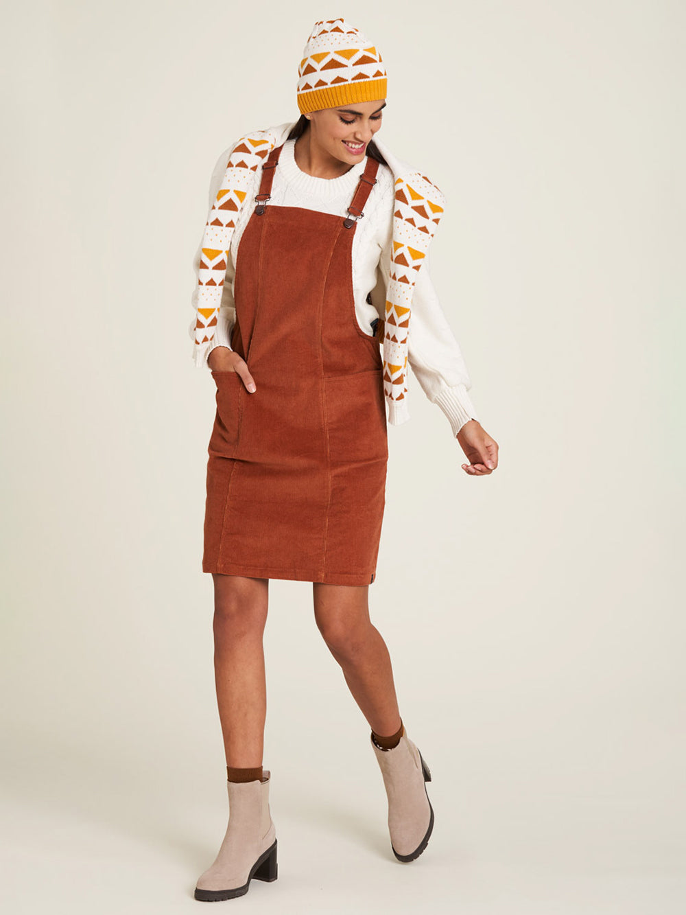 Cord-Kleid ginger
