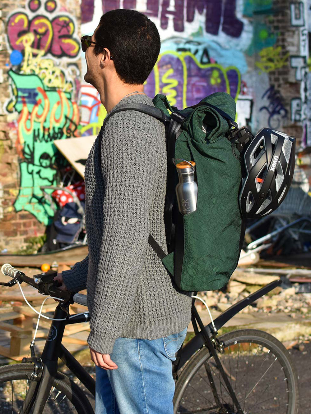 Airpaq Rucksack Rolltop BIQ - grün gefärbt