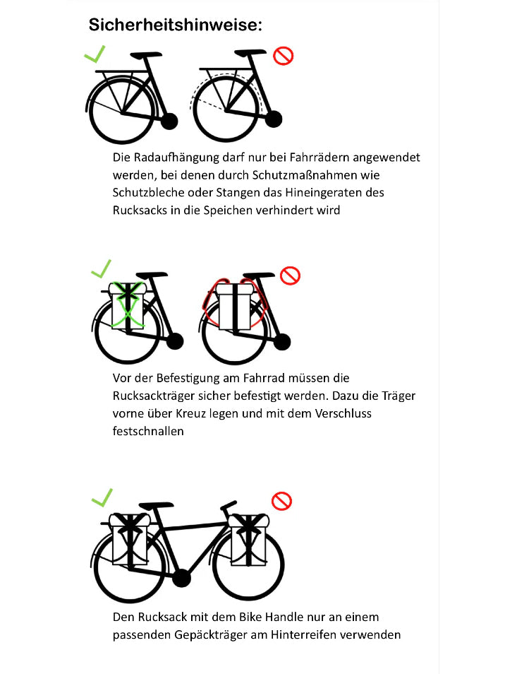 Airpaq Radaufhängung für Fahrrad Gepäckträger
