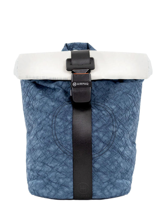 Airpaq Rucksack Rolltop - blau/weiß gefärbt