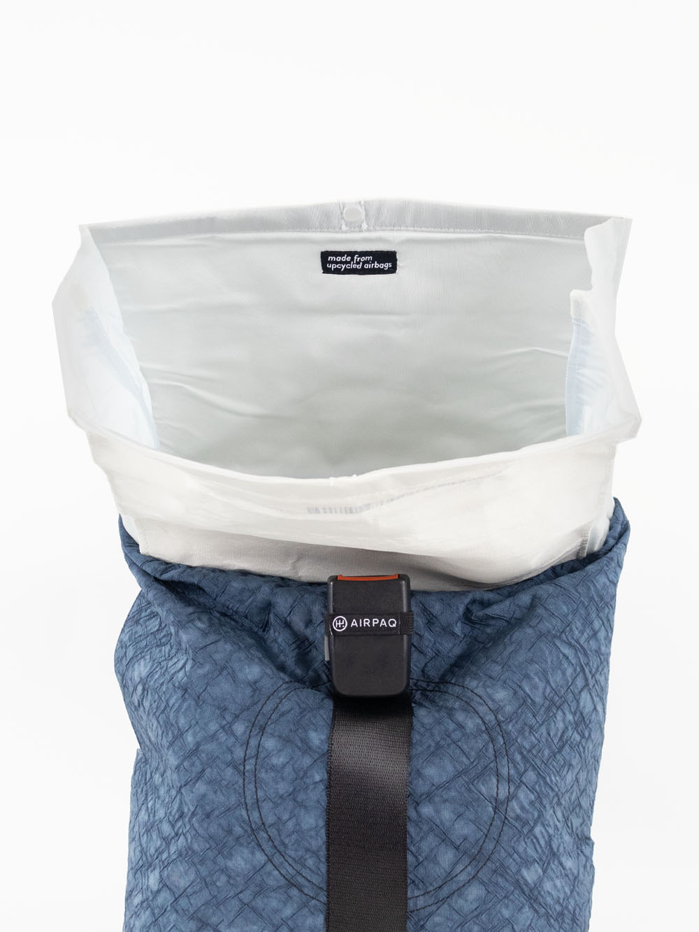 Airpaq backpack roll top - blue/white colored 