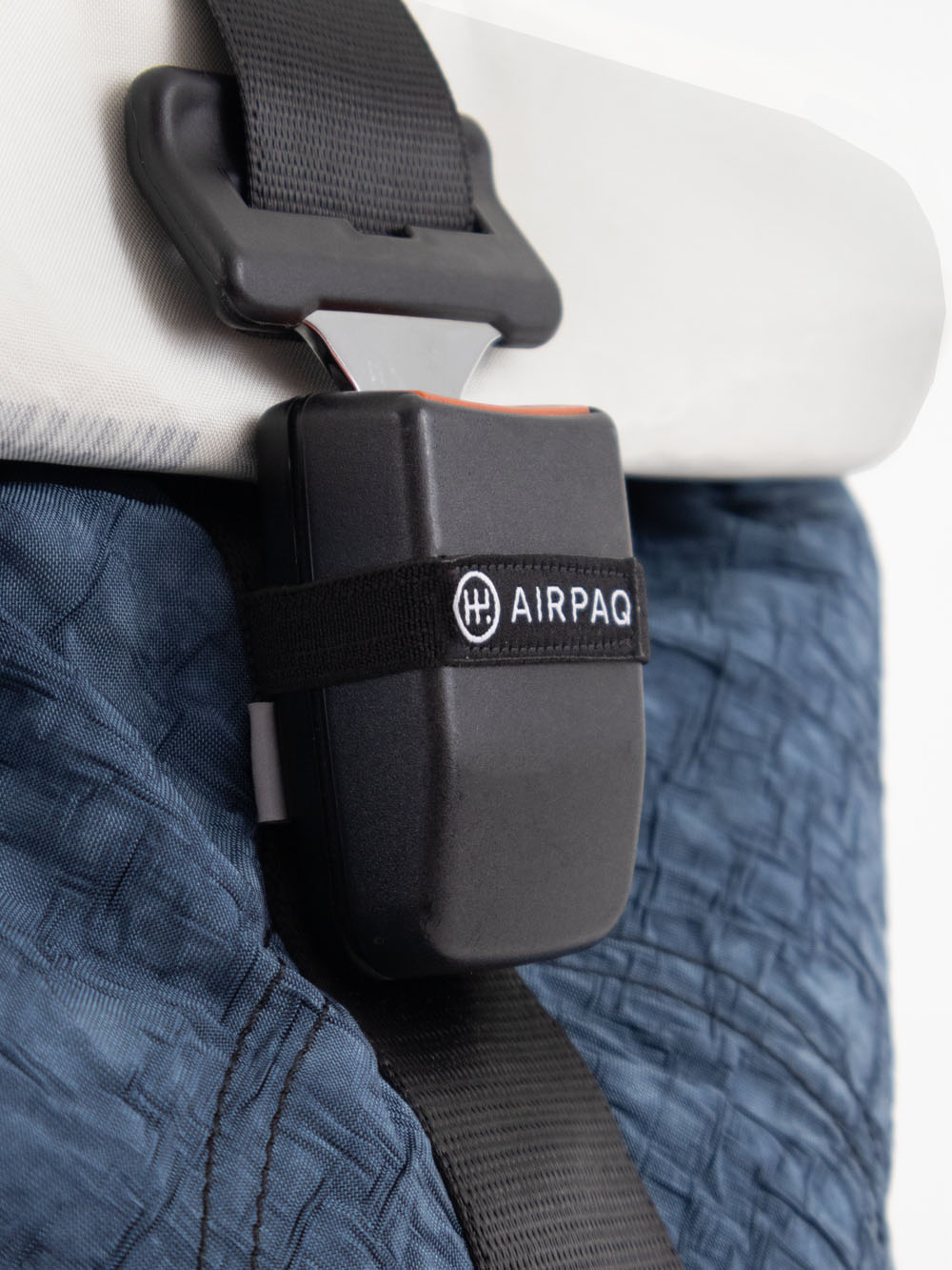 Airpaq backpack roll top - blue/white colored 