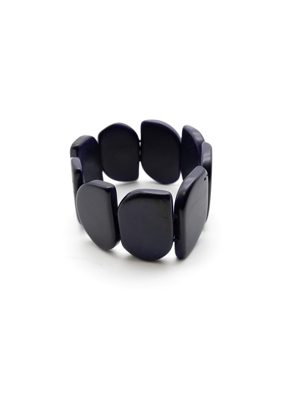 Pulsera Ecoapu Azul Oscuro - Nuez de Tagua