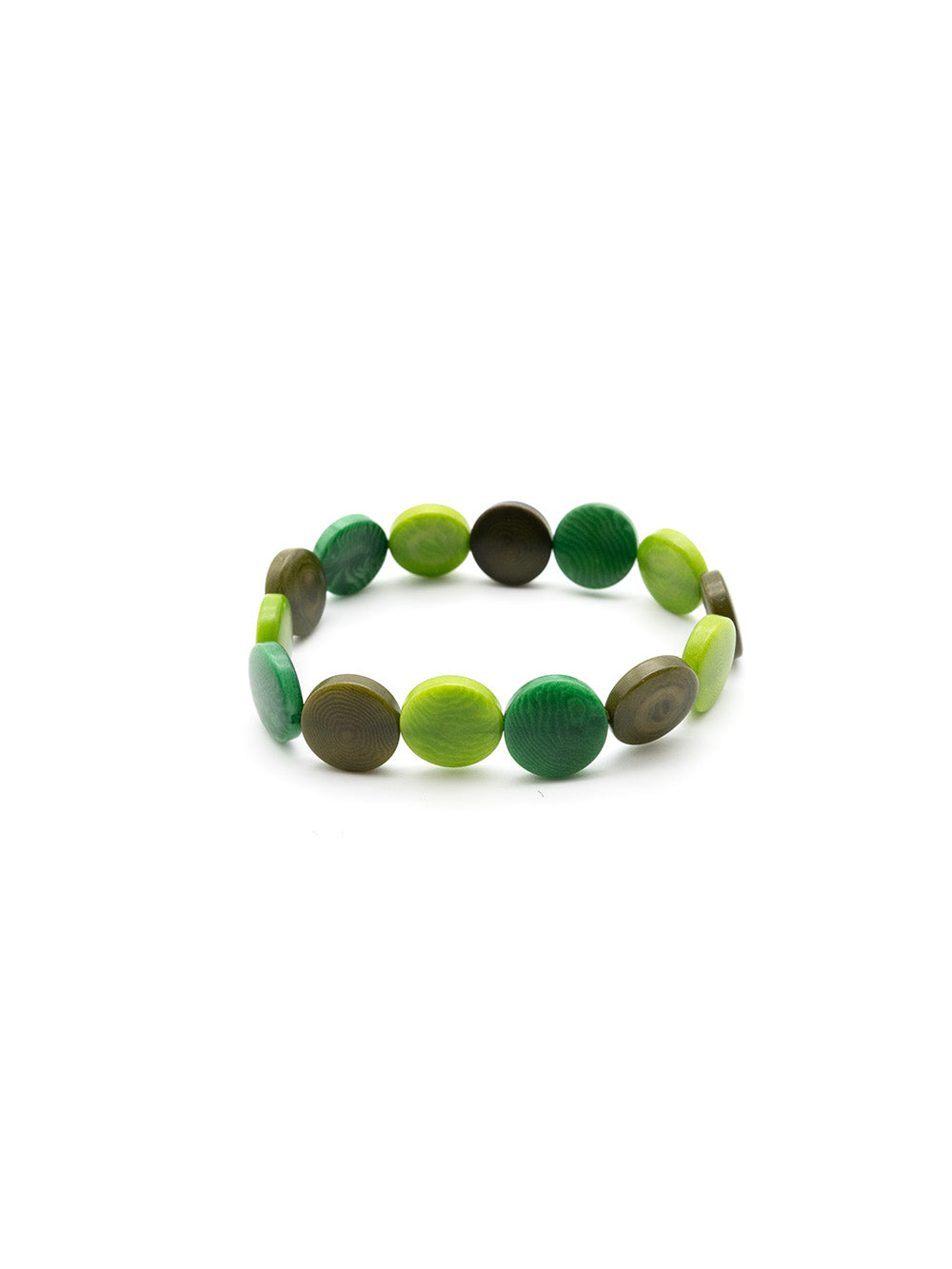 Pulsera Fichipu verde mix - La Nuez de Tagua