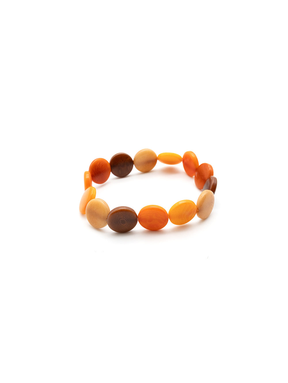 Pulsera Fichipu Naranja/Marrón - Nuez de Tagua
