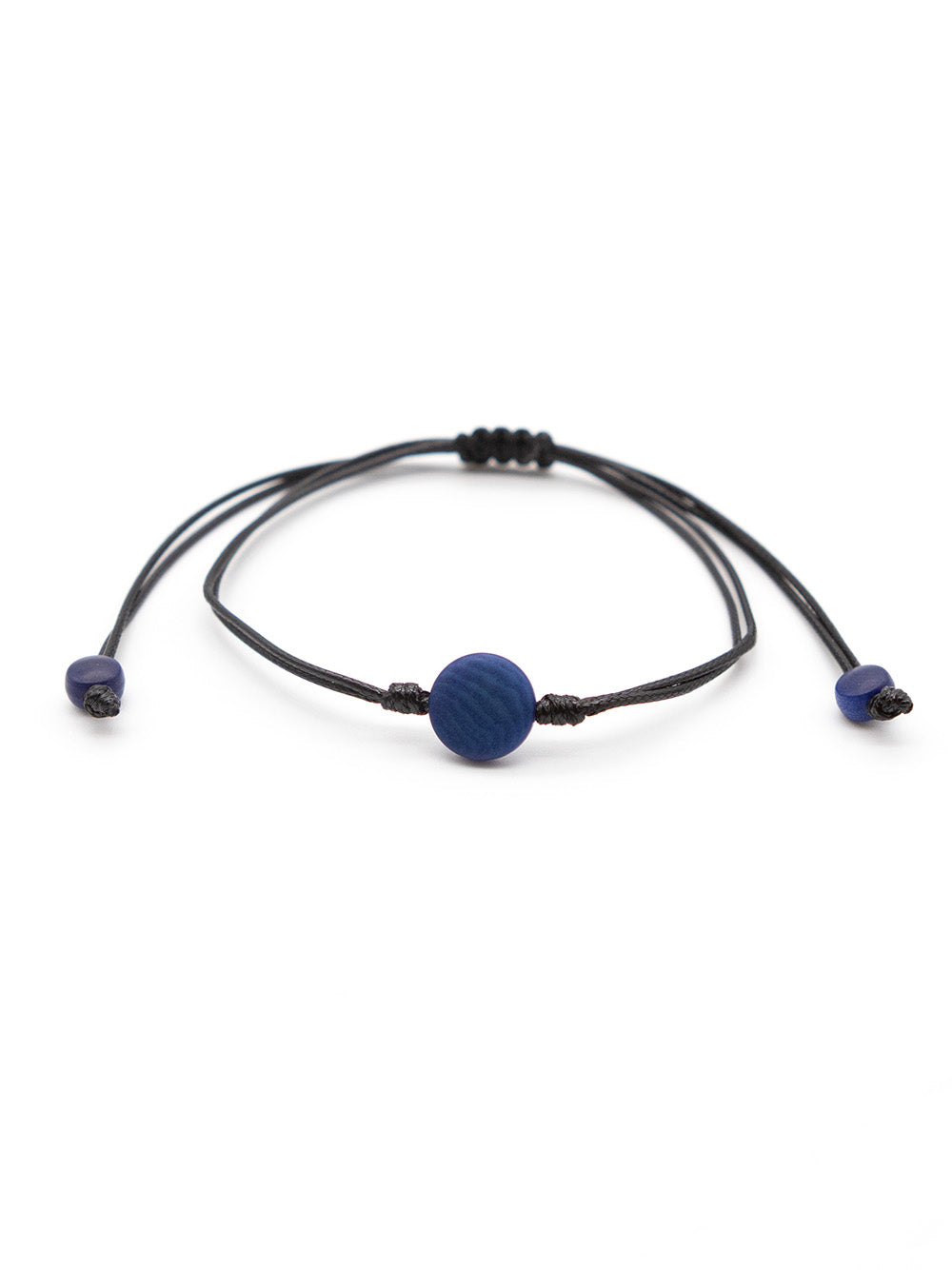 Pulsera Topu azul oscuro - Nuez de Tagua