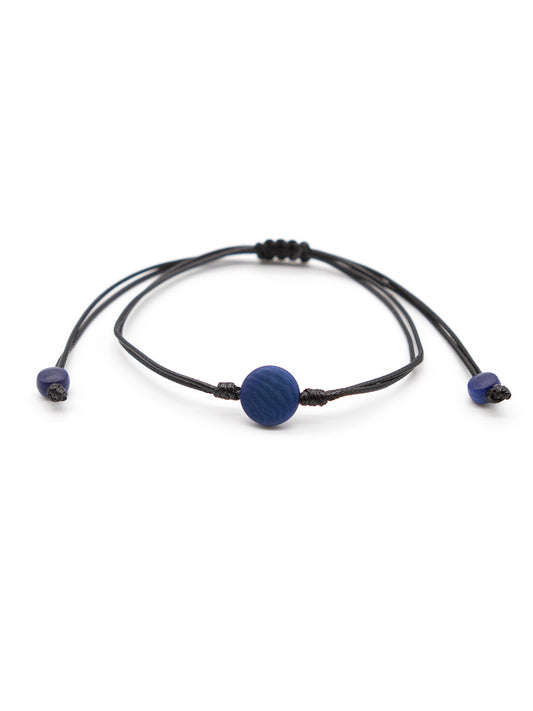 Armband Topu Dunkelblau - La Tagua Nuss