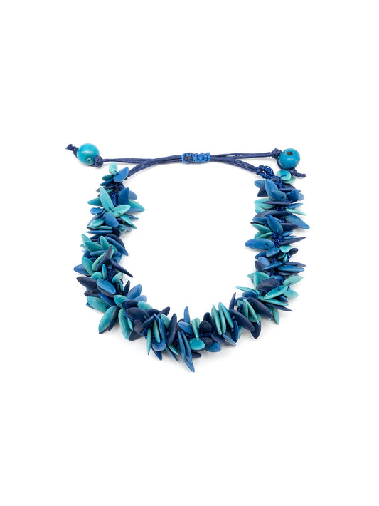 Trenzapu bracelet blue - Melon seeds - La Tagua