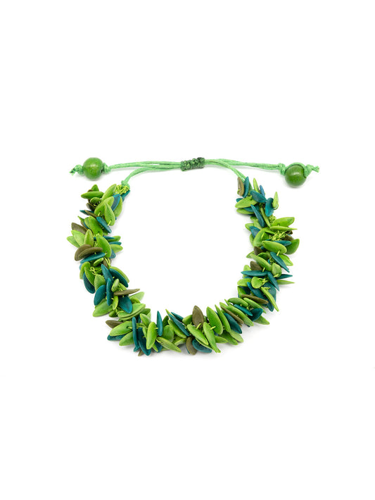 Armband Trenzapu Grün/Dunkelgrün - Melonenkerne - La Tagua