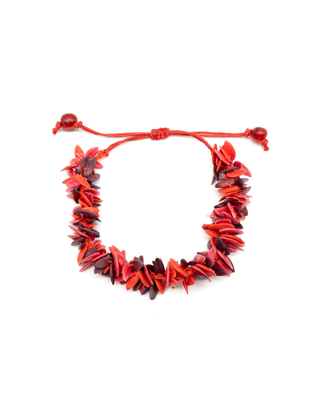 Bracelet Trenzapu red - Melon seeds - La Tagua