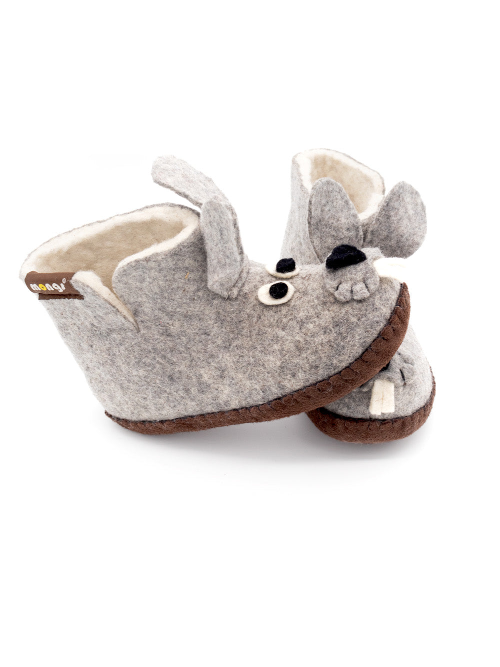 Mini mongs Bunny grau - Kinderhausschuhe/Kinderpantoffeln