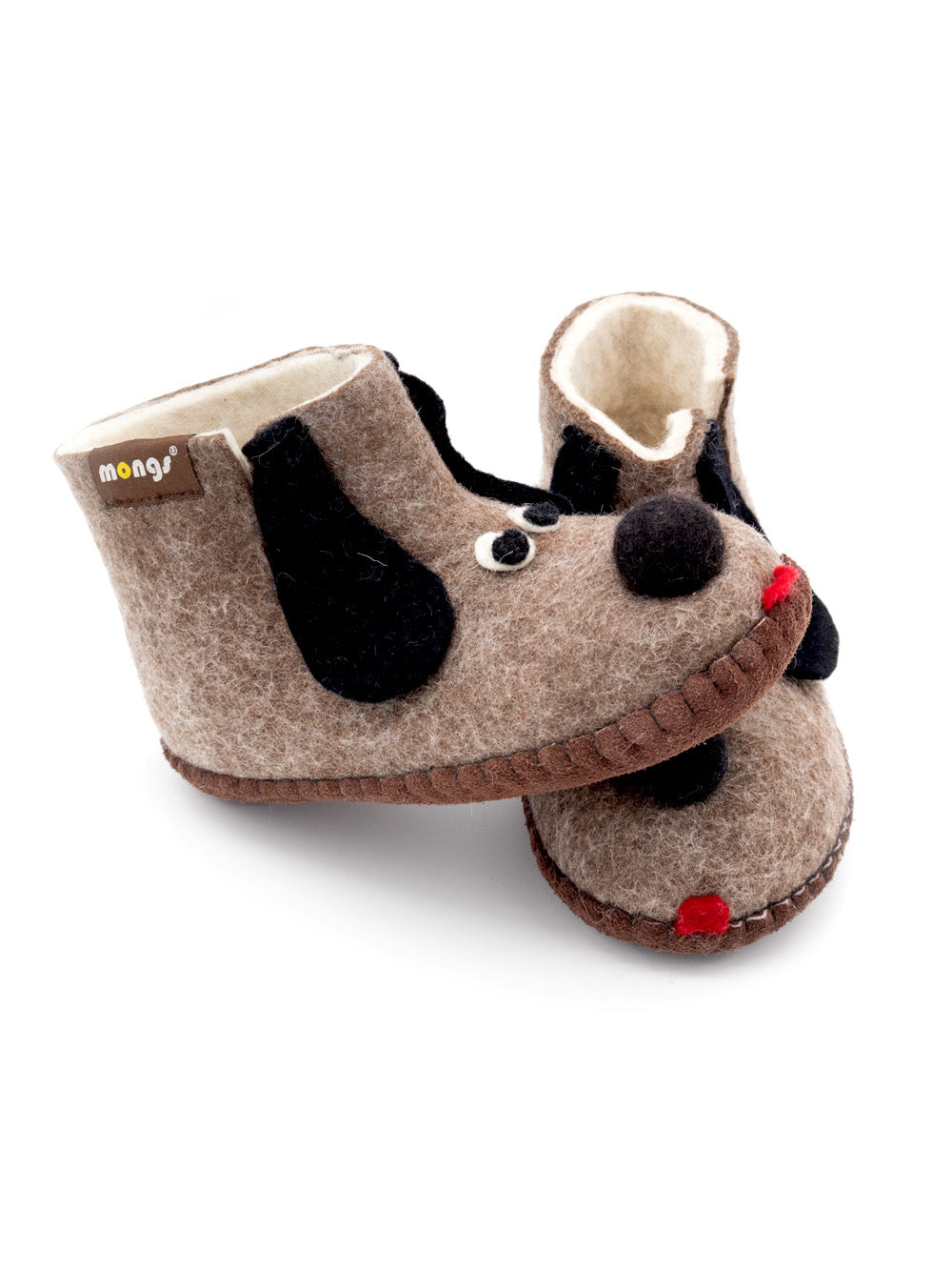 Mini mongs Perro marrón - Zapatillas de casa para niños