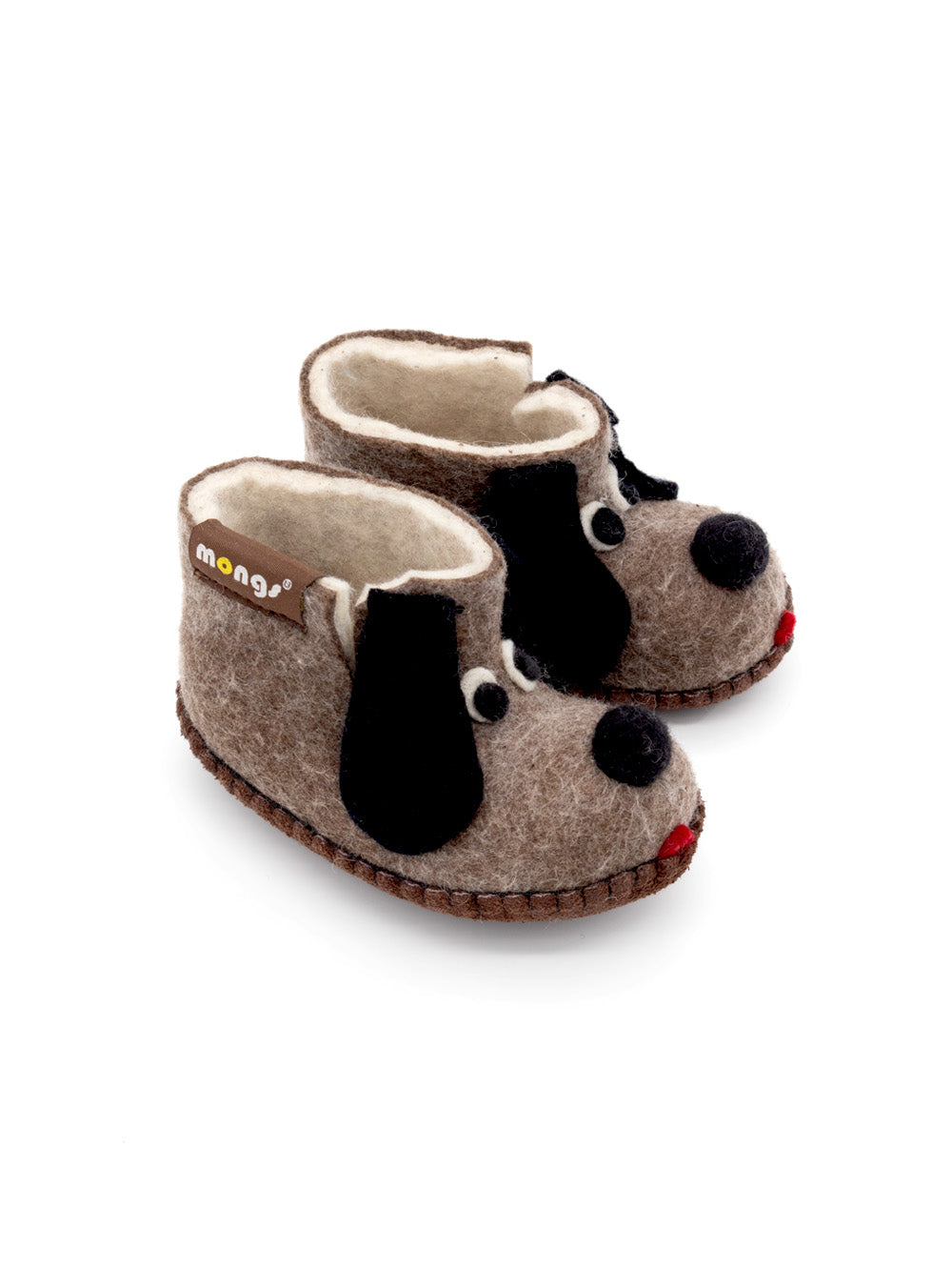 Mini mongs Perro marrón - Zapatillas de casa para niños