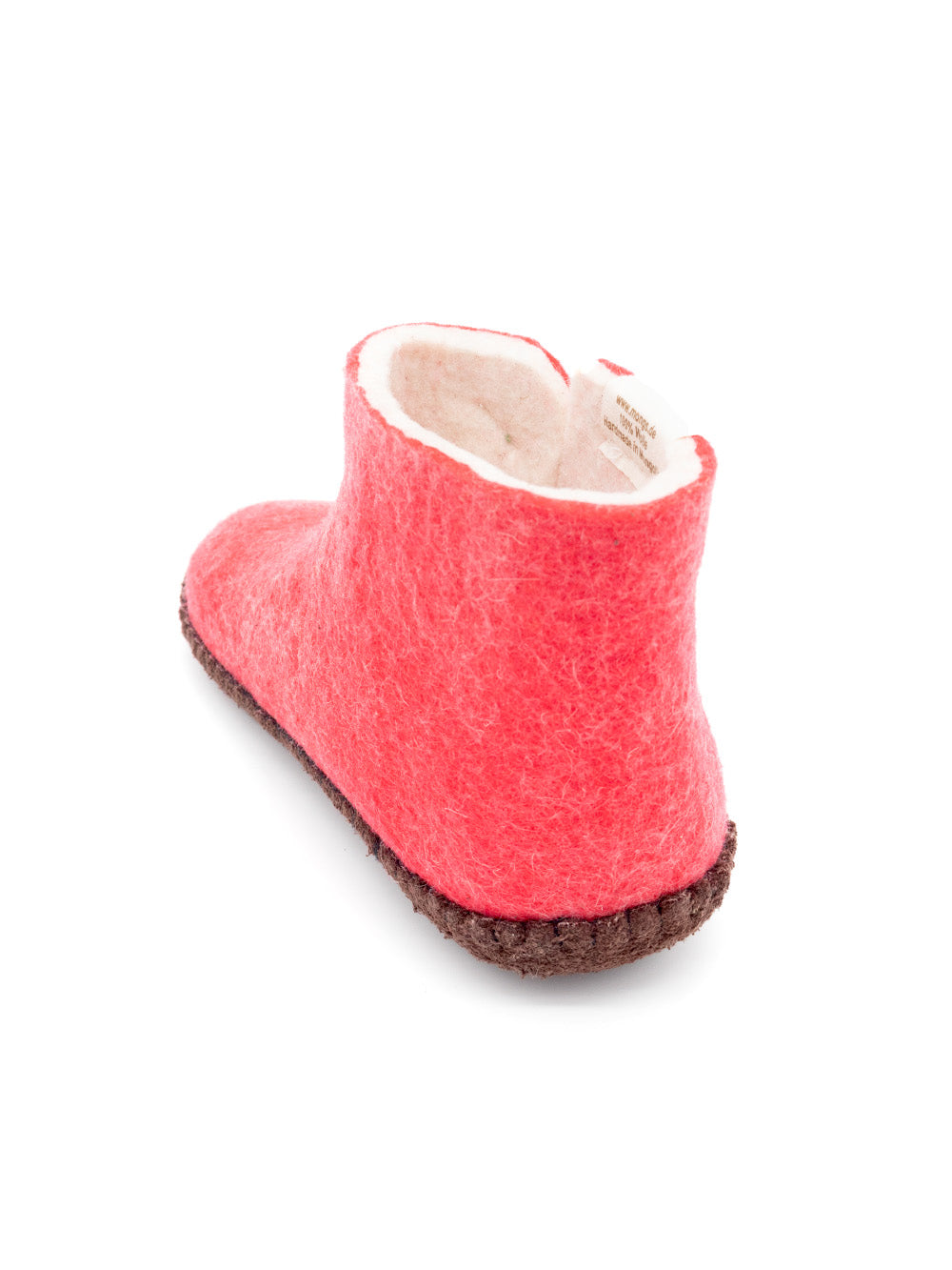 Mini mongs Uni pink mit Blatt - Kinderhausschuhe/Kinderpantoffeln