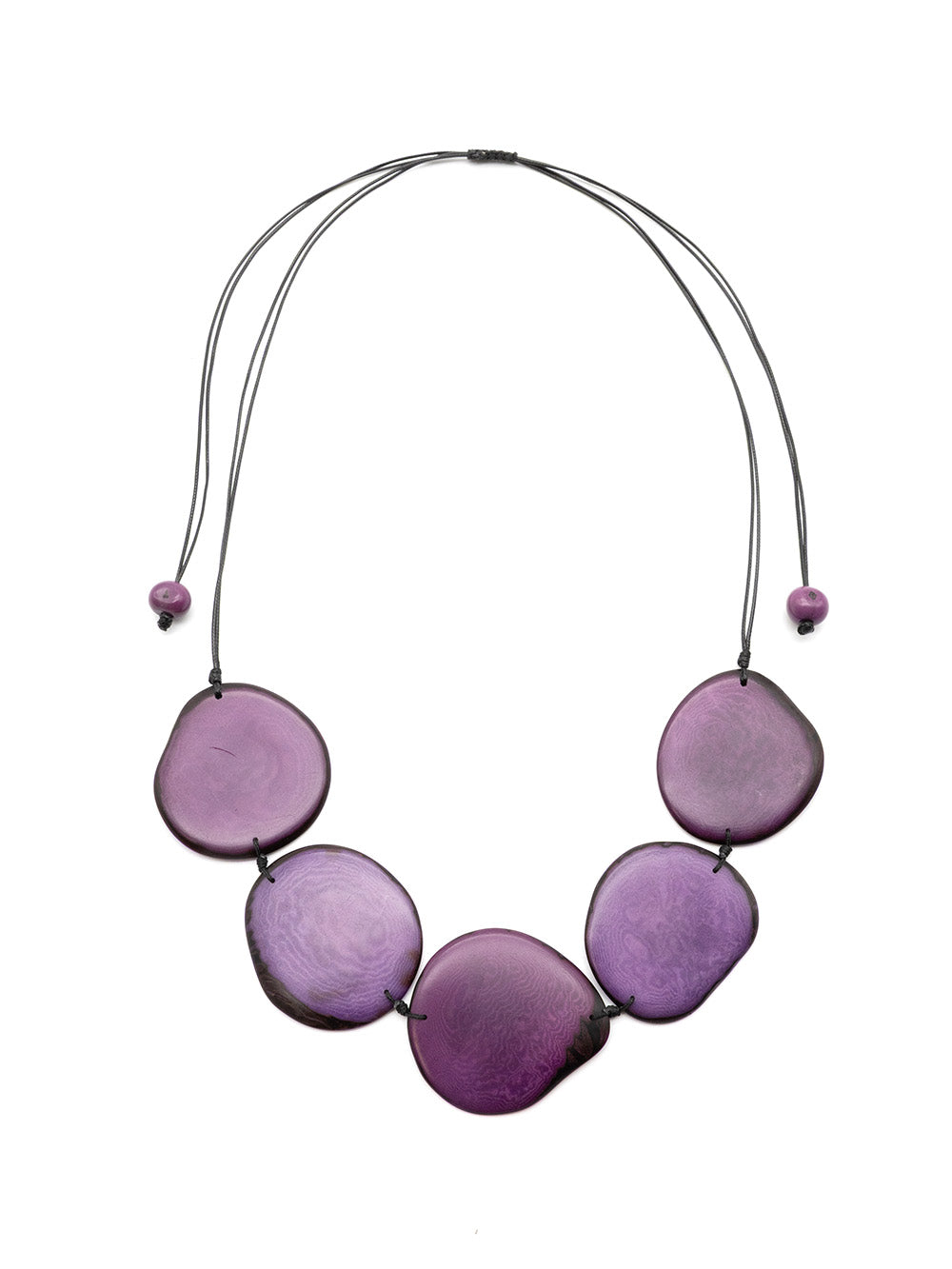 Necklace Carmen purple - La Tagua Nut