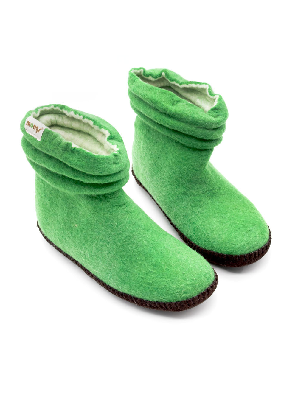 Lady Mongs gray - women's felt slippers