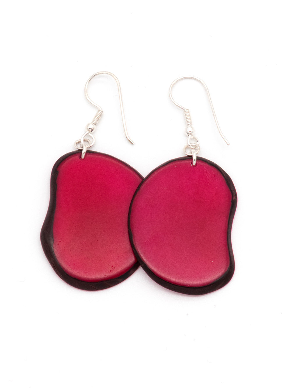 Earrings Carlaret pink - La Tagua nut silver