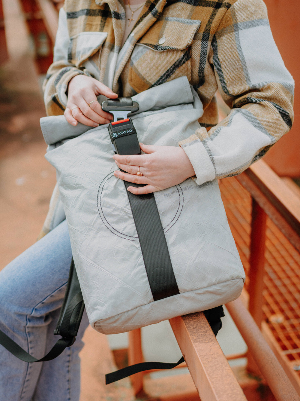 Airpaq Rucksack Rolltop - grau gefärbt