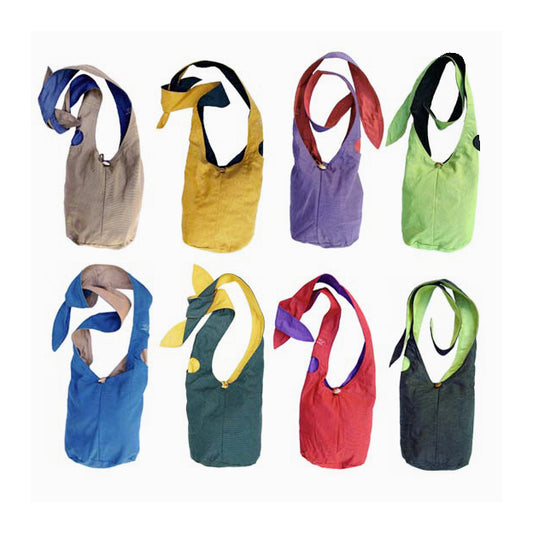 Wendetasche aus Bio-Canvas pflaume/terracotta
